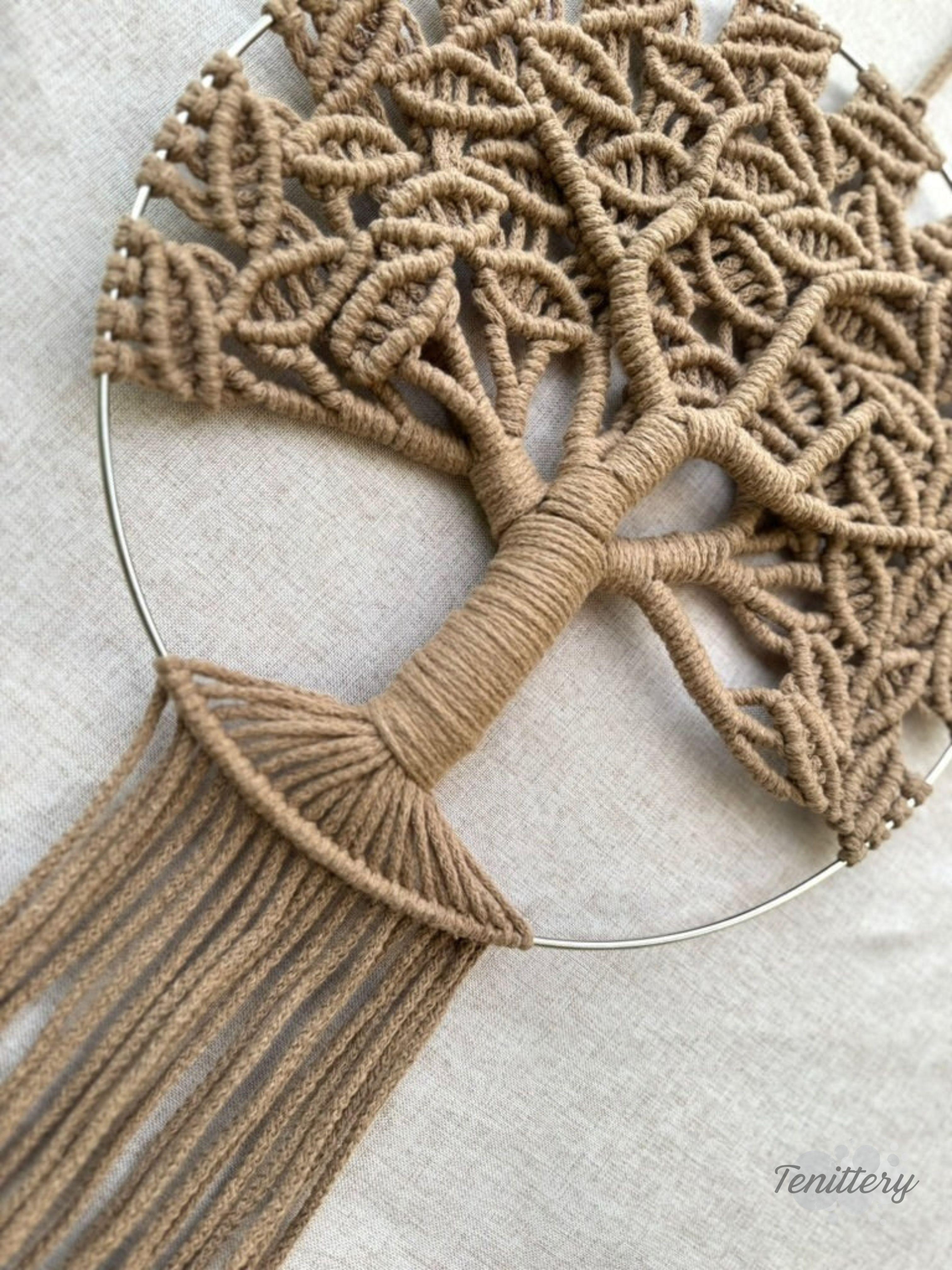 Nástěnná dekorace - NAREL Strom života v hnědé barvě - detail.