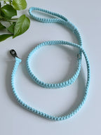 Macramé vodítko Willow délka 180 cm světle modrá.